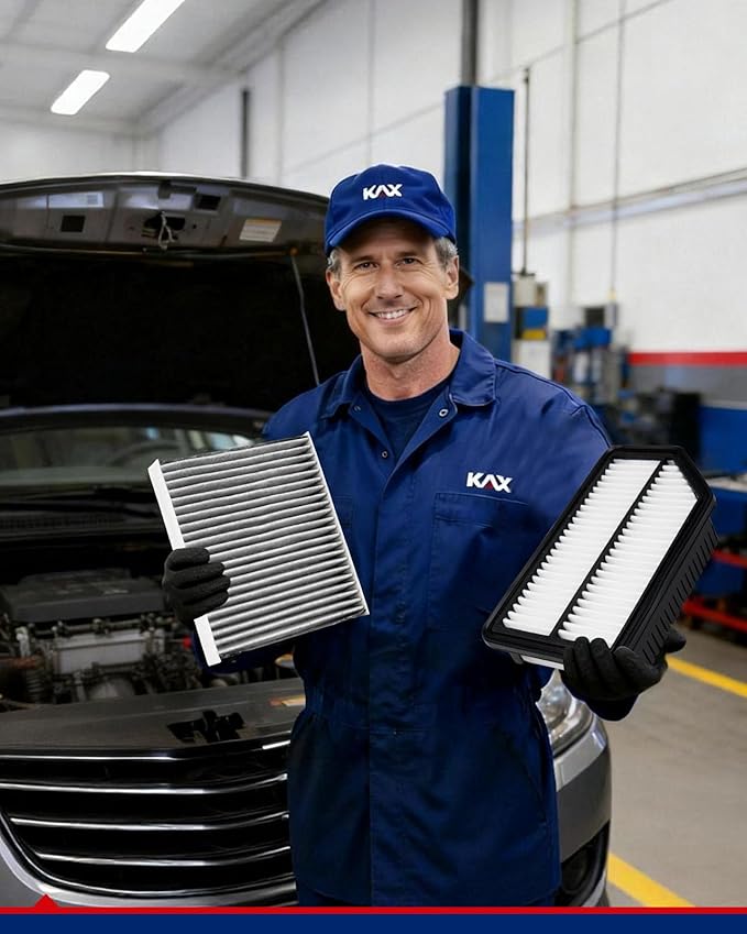 KAX Engine & Cabin Air Filter Kit, Replacement for Kia Soul 2012-2013, Replace# CA11206 CF10776