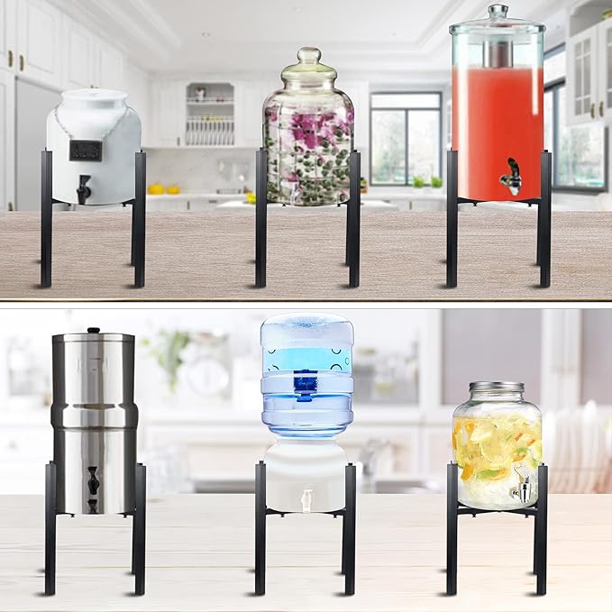 Water Filter Dispenser Counter Stand Beverage Drink Dispensers Stand Fits Countertop Gravity Water Dispensers (Adjustable Width 9.84'' Up to14.17'')