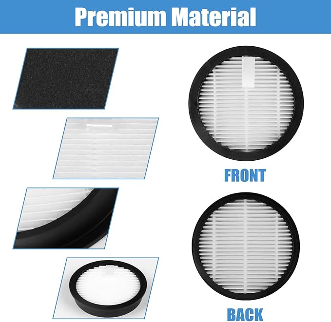 6 Pack HEPA Filter Compatible with AFNOP Acevac 11 Cordless Vacuum Cleaner with 6 Pack Sponge Filter