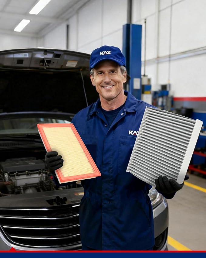 KAX Engine & Cabin Air Filter Kit, Replacement for Subaru Impreza 2002-2007 2.0T, Saab 9-2X 2005-2006, Replace# CA4309 CF10377