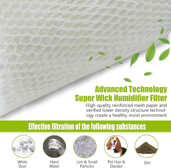 MAF1 Humidifier Filter Replacement Compatible with Aircare Essick Air MA1201 MoistAir MA0950 MA1200 MA1201 MA09500 and Kenmore 14906 14410 14411 15412 29979(2 Pack)