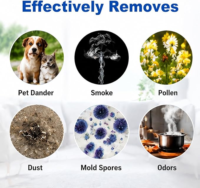 Poweka HAPF600 HEPA Replacement Filter and Carbon Pre-Filters Compatible with Holmes HAPF600D HAP615 HAP625 HAP650 HAP675RC HAP725 HAP750 HAP1625 – Helps Capture Dust, Pet Hair & Smoke Odors - 4 Packs