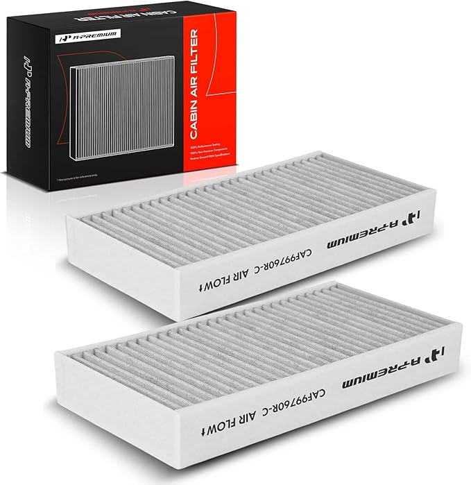A-Premium 2-PC Cabin Air Filter with Activated Carbon Compatible with BMW X1 2016-2022, X2 2018-2022, i3 2014-2021, i3s 2018-2021 & Mini Cooper/Cooper Clubman 2016-2022, Cooper Countryman 2017-2022