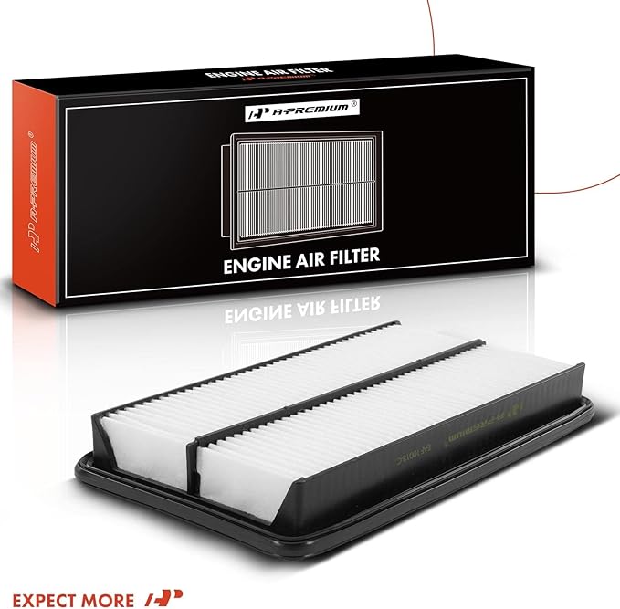 A-Premium Engine Air Filter Compatible with Acura & Honda Models - MDX 2007-2009, Odyssey 2005-2010, Pilot 2009-2015 - V6 Engine - Rigid Panel - Replace# 17220RGLA00, 17220RD5A00