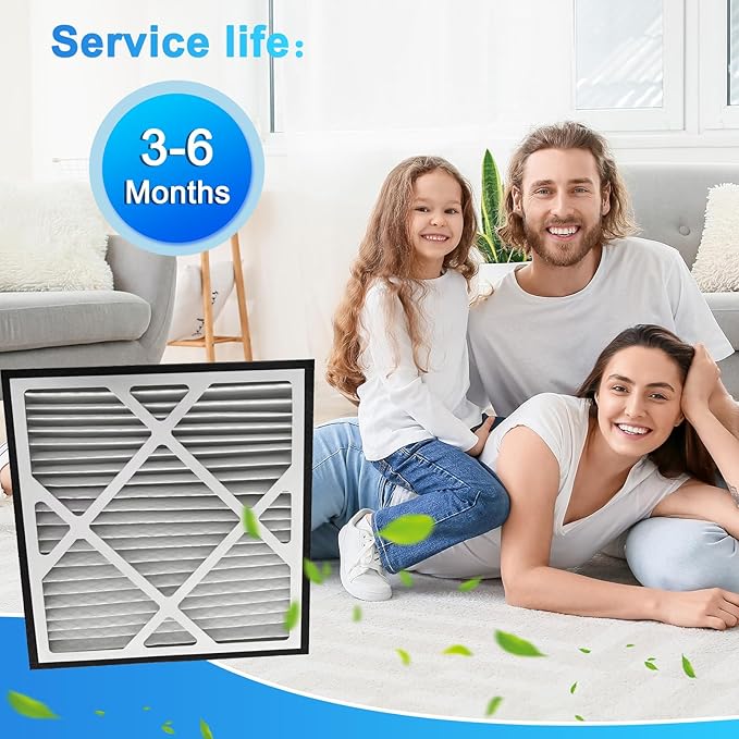 4Pack Upgraded 14''x14''x3'' MERV 13 Air Filter Pleated Whole House Replacements are perfectly Compatible with the Zephyr VGF Series Whole House Return Grille 14x14x3 Air Filter