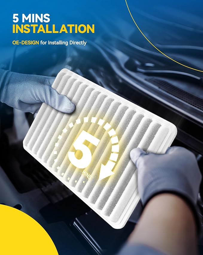 PHILTOP Engine Air Filter, Compatible with CA10190 Toyota Corolla 2009-2019, Yaris 2006-2018, Matrix 2009-2014, Corolla iM 2017-2018 & Scion xD 2008-2014, iM 2016, Pontiac Vibe 2010