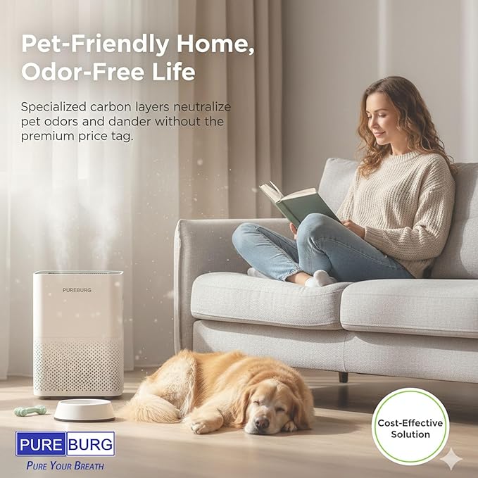 PUREBURG Activated Carbon Filter Compatible with PawPail Pet Waste Station 19 Liter, 12-Pack For Trash Can Air Clean VOCs Reduce Pet Odor