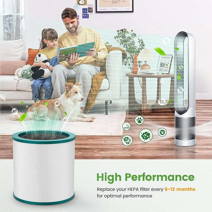 Colorfullife Replacement Air Purifier Filter for Dyson Tower Purifier Pure Cool Link TP01, TP02, TP03, BP01, Compare to Part 968126-03,2 Pack