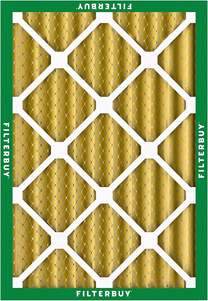 Filterbuy 14x20x4 Air Filter MERV 11 Superior Pet & Allergy Defense (2-Pack), Electrostatic Pleated HVAC AC Furnace Filters Replacement, Made in USA (Actual Size: 13.50 x 19.50 x 3.63)