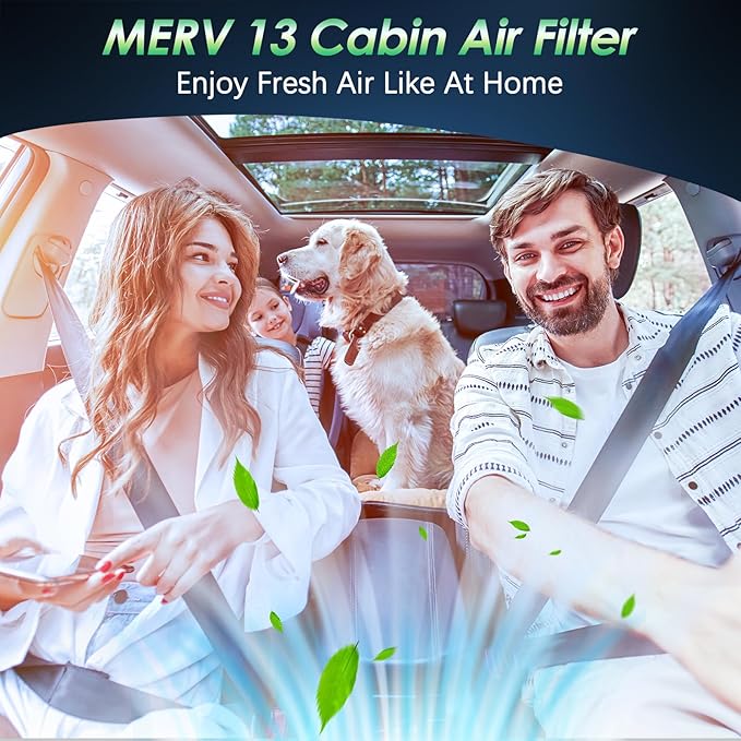 Certified MERV 13 Cabin Air Filter with Activated Carbon, CF11809 for Chevrolet Silverado, Suburban, Tahoe, GMC Sierra, Yukon,Yukon XL, Cadillac Escalade