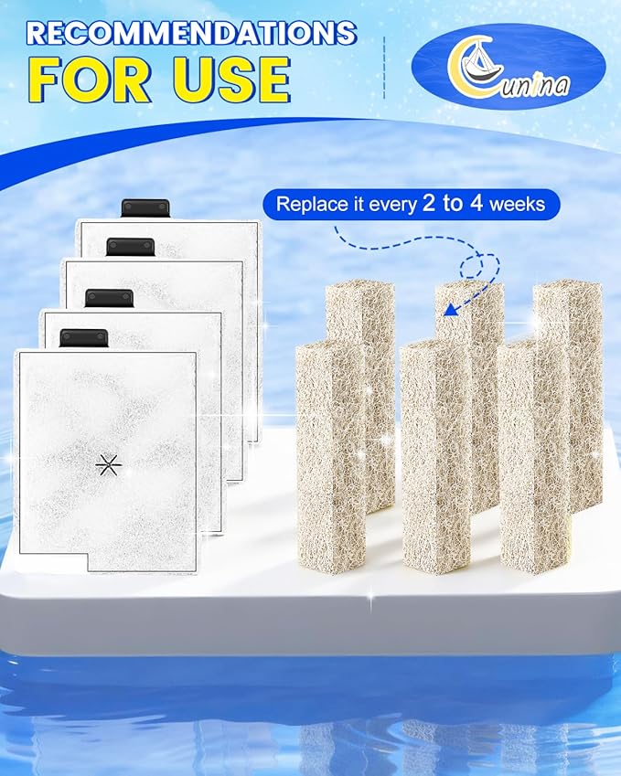 16+12 Pcs Large Filter Cartridges Compatible with Aqueon QuietFlow LED PRO Power Filter 20, 30, 50, 75, for QuietFlow E Internal Power Filter Size 40, Filter Cartridges for Aquarium Filtration