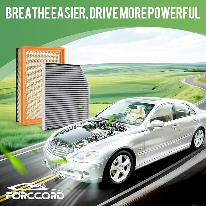 Cabin & Engine Air Filter Fit for Ford Transit 150/250/350/350HD 2015–2026 3.2L 3.7L 3.5L Activated Carbon Cabin Filter Replace#CF11743&CK4Z9601A Car Accessories