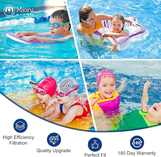 Miory 27002-0150S Pool Fliter Cartridges, Replacement for sta-rite 27002-0150S Pool and Spa D.E. Filter, Compatible with sta-rite PLM150 and System 2 Modular Media, with Air Bleed Assembly, 150 sq.ft