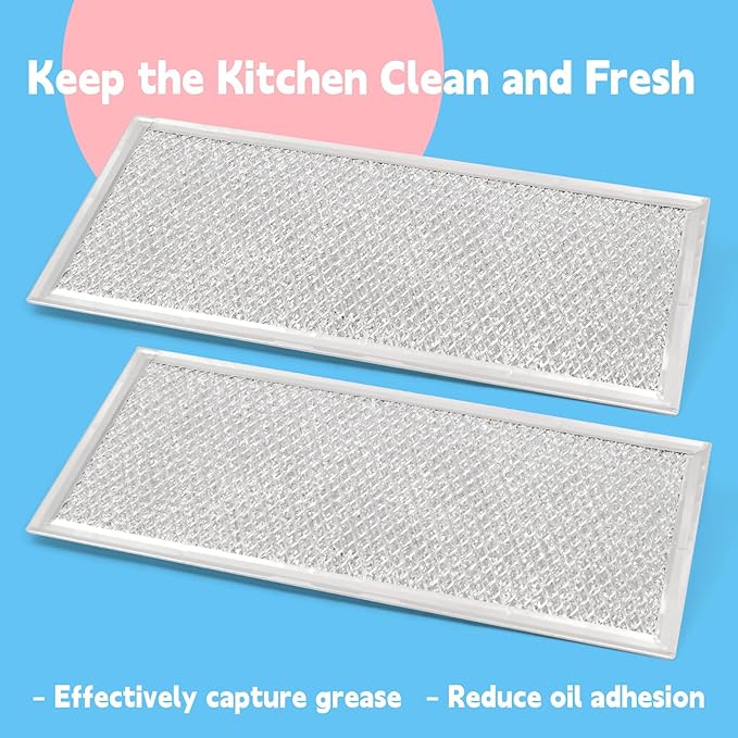2Pcs W10575379 W11190170 12-Laye Aluminum Mesh Downdraft Range Hood Grease Filter Compatible With Whirlp 5.5 x 11.63 x 0.09 Inches