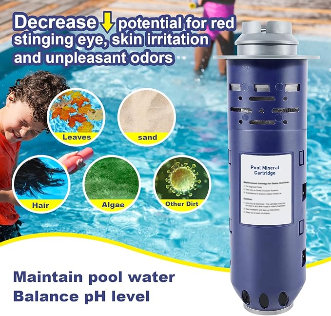Replacement W28000 W28001 W28002 for Nature2 Duoclear 25 35 Pool Mineral Cartridge for Zodiac DuoClear Fusion, Fusion Soft, Vision Pro System Inground, Purple