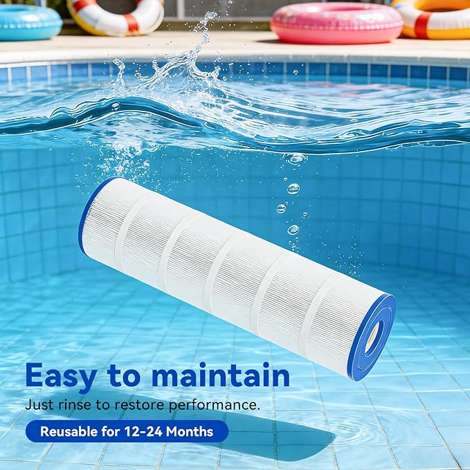 CCP520 Pool Filter Cartridges 4 Pack, Compatible with Pentair Clean & Clear Plus 520, Replace Pentair R173578, Pleatco PCC130, 520 sq.ft, Heavy Duty 5 oz+ Trilobal Fabric