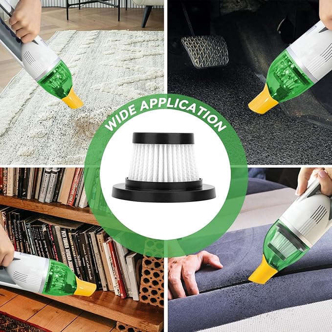 Vacuum Filter for Cordless Vacuum Cleaner as Seen on TV - Replacement HEPA Filter for Vac Compact Cordless Handheld Vacuum 18 Pack