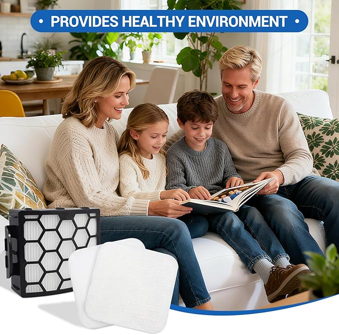 Filter Replacement for Shark LA300 LA301 LA322 LA351 LA360 LA362 Rotator Lift-Away ADV DuoClean PowerFins Upright Vacuum, 2 Hepa 4 Foam 4 Felt (NOT Compatible LA500 LA502 LA555 LA401 LA455 LA702)