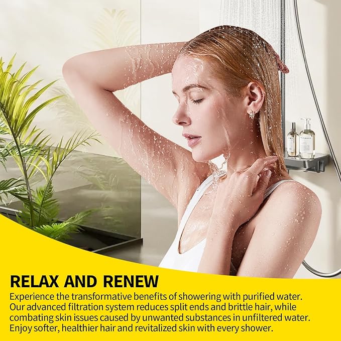 A-01 Shower Filter Replacement Compatible With Afina Filtered Showerhead & Shower Filter,For Hard Water Remove Chlorine And Other Impurities,2 Pack
