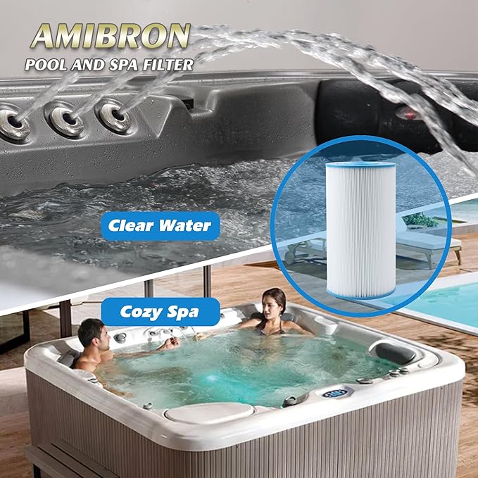 PWK30 Hot Springs Spa Filters, Compatible for Watkins 31489, Unicel C-6430, Filbur FC-3915, P/N0969601,73178, 73250, 71825, 30 sq.ft.Hot Tub Filter 3 Pack
