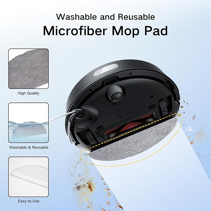 VIEWALL Q7M5 Replacement Accessories Kit for Roborock Q7 M5/M5+, Q7 L5/L5+ Plus Robot Vacuum, 1 Main Brushes, 4 HEPA Filters, 4 Side Brushes, 4 Mop Pads, 1 Cleaning Tool, 1 Screwdriver