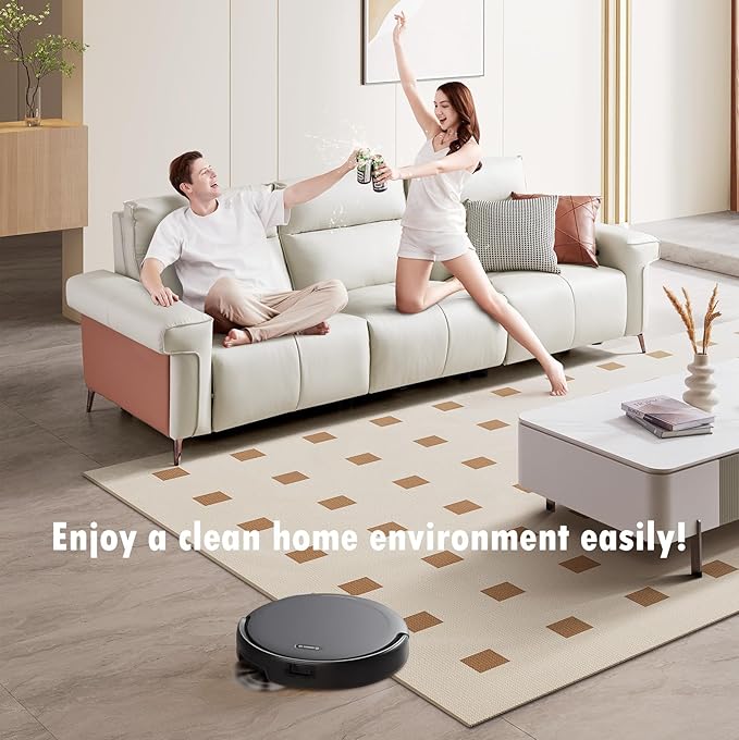 Accessories Kit Compatible with Self-Empty eufy C10 Robot Vacuum, 15 Pcs Replacement Parts Include 1 Main Brush, 4 Dust Bags, 4 Washable Filters, 4 Side Brushes, 1 Cleaning Tool and 1 Screwdriver
