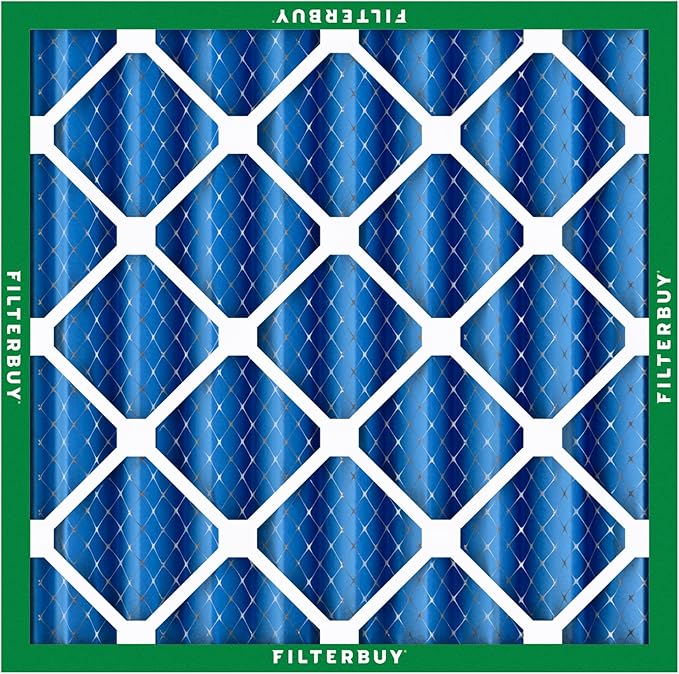 Filterbuy 20x20x4 Air Filter MERV 13 Optimal Smoke & Allergy Defense (2-Pack), Electrostatic Pleated HVAC AC Furnace Filters Replacement, Made in USA (Actual Size: 19.50 x 19.50 x 3.63)