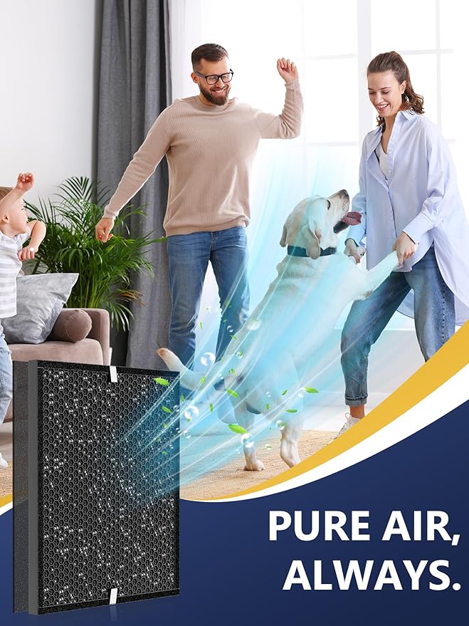 3000 Carbon Replacement Filters Compatible with Air Doctor 3000 Air Purifier – Includes 2 Carbon/VOC Filters + 4 Pre-Filters, Compare to Part# ADF3002 & ADF3003, Not for 3500