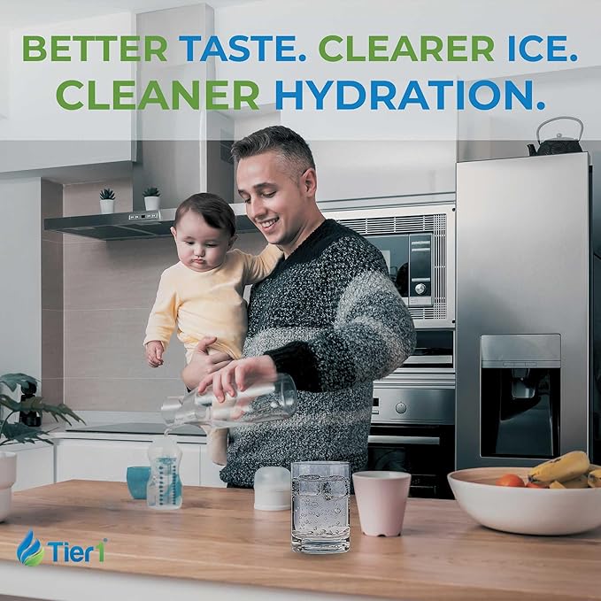 Tier1 RWF1050 5231JA2002A Refrigerator Water Filter | Replacement for LG LT500P & Kenmore 9890 Fridge Filter - Up to 12 Months Supply | Easy Install | Odor Control | Enjoy Great Tasting Water (2-pk)