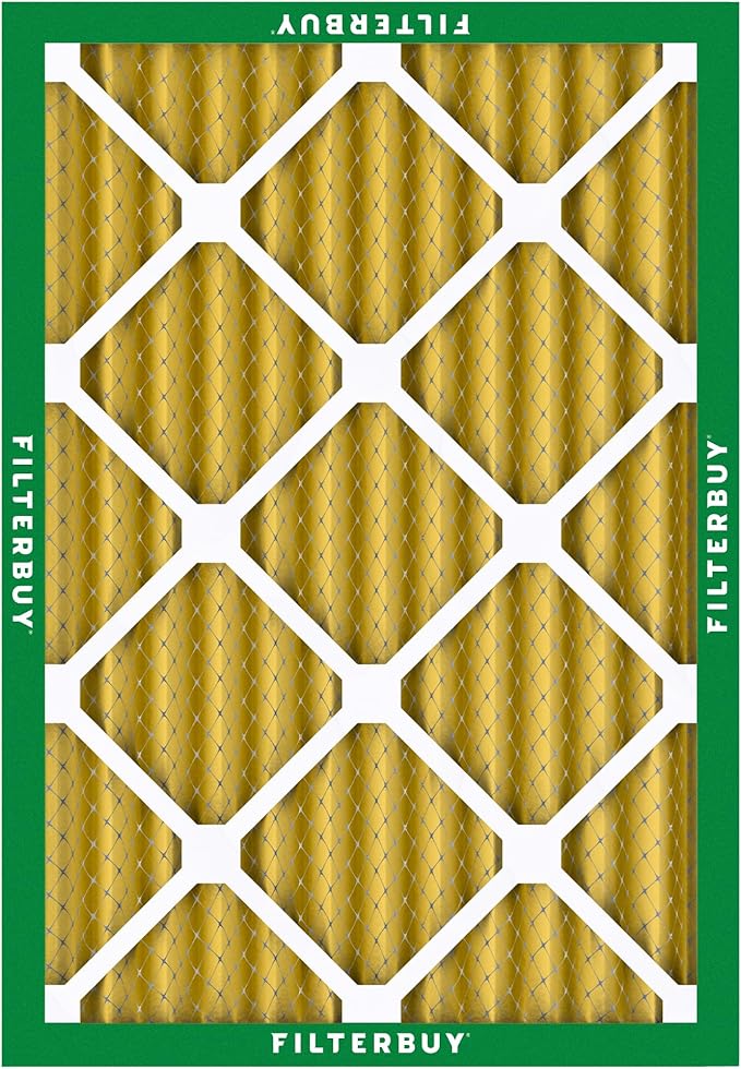 Filterbuy 24x28x2 Air Filter MERV 11 Superior Pet & Allergy Defense (6-Pack), Electrostatic Pleated HVAC AC Furnace Filters Replacement, Made in USA (Actual Size: 23.50 x 27.50 x 1.75)