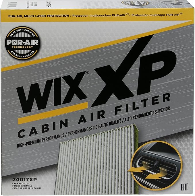 WIX 24017XP WIX XP Cabin Air Filter Replacement, Triple-Layer Protection with Activated Carbon & Advanced Airflow Media Compatible With Jeep Grand Cherokee, Dodge Durango, Western Star Trucks