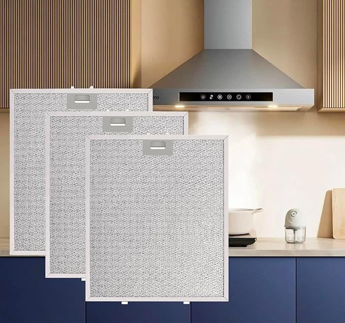 Upgrade 5-layer W10169961A Range Hood Filter Replacement Compatible with Whirlpooll Stove Hood Vent Filter 10.5" x 12" 3PCS Aluminum Mesh Hood Grease Filter Fits Ikea Kitchen Aid Jenn Air Range Hoods