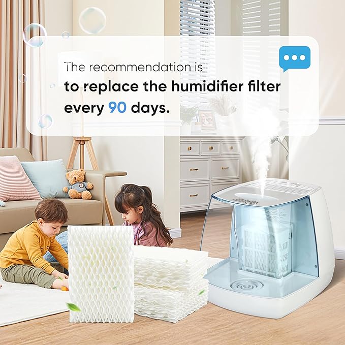 HOMJOY 3 Pack WF813 Humidifier Filter Replacement for Equate EQWF813 EQ-2119-UL,ReliOn WF813 RCM-832 RCM-832N, ProCare PCWF813 PCWF-813 PCCM-840 PCCM-832N Cool Mist Humidifier Filters