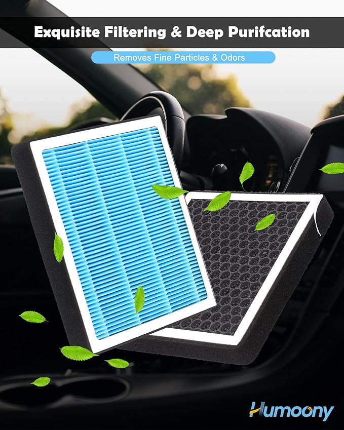 CF12820 Cabin HEPA Air Filter With Activated Carbon For 2021-2025 Hyundai Elantra Ioniq 5 Ioniq 6 Kona Santa Cruz Sonata Tucso Kia EV6 K4 K5 Niro Sorento Genesis GV60 Replace# 97133-AO000