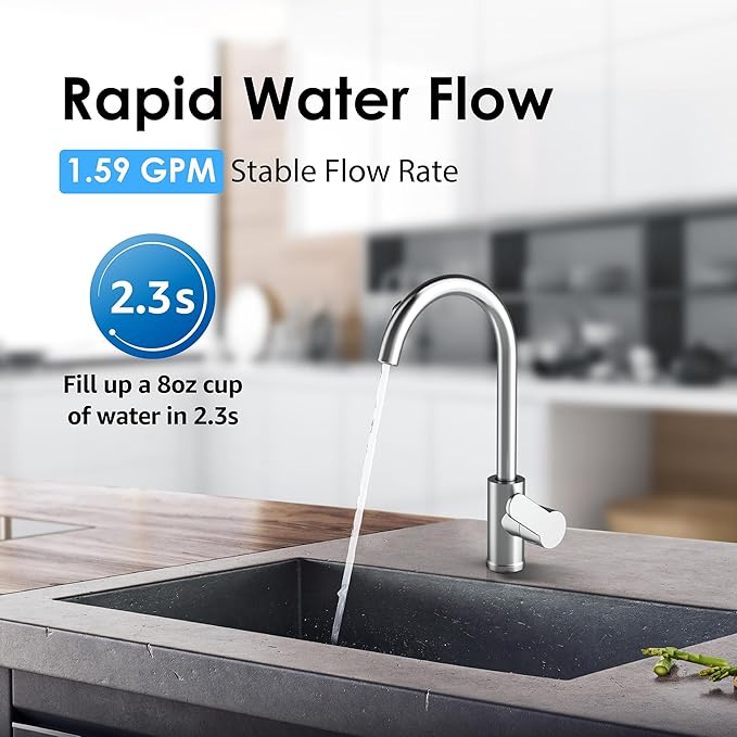 Waterdrop C3 Under Sink Carbon Water Filter, Replacement for Waterdrop TST-UF & TST-B Ultra-Filtration Under Sink Water Filter System, 1 Pack