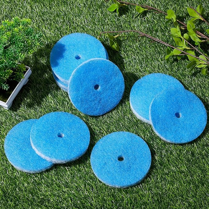 Ziliny 10 Pack RV AC Filters 5.25 Inch Round RV Filters Replacement for Air Conditioner Vent Compatible with MERV 6 AC Filter(Circle with Hole)