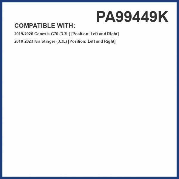 PG Engine Air Filter PA99449K | Fits 2019-2025 Genesis G70, 2018-2023 Kia Stinger, Left and Right