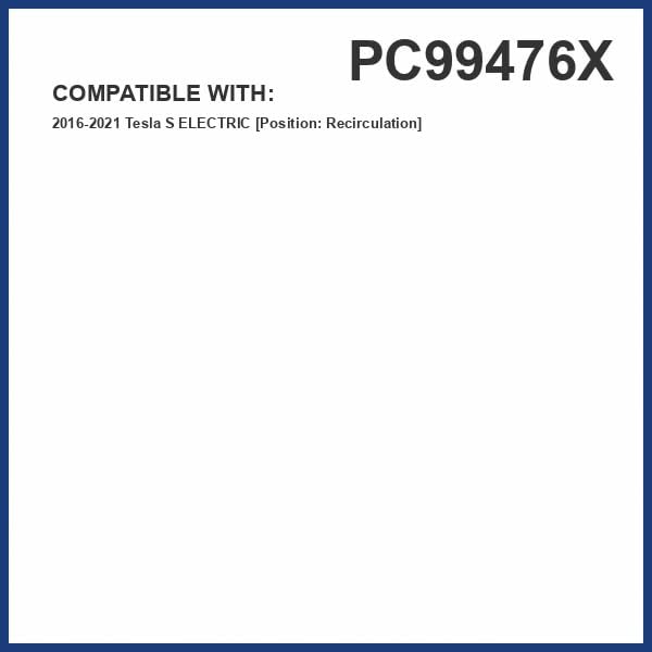 PureFlow Cabin Air Filter PC99476X | Fits 2016-2021 Tesla S, Recirculation