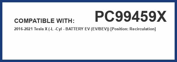 PureFlow Cabin Air Filter PC99459X | Fits 2016-2021 Tesla X, Recirculation