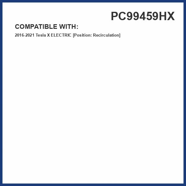PureFlow HEPA Cabin Air Filter PC99459HX | Fits 2016-2021 Tesla X, Recirculation