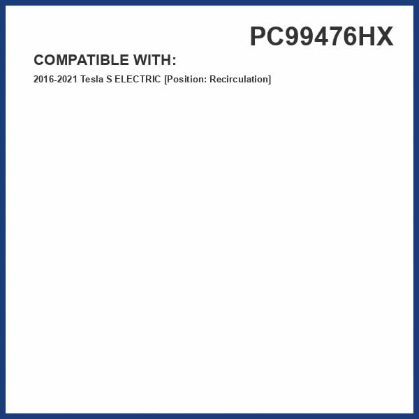 PureFlow HEPA Cabin Air Filter PC99476HX | Fits 2016-2021 Tesla S, Recirculation