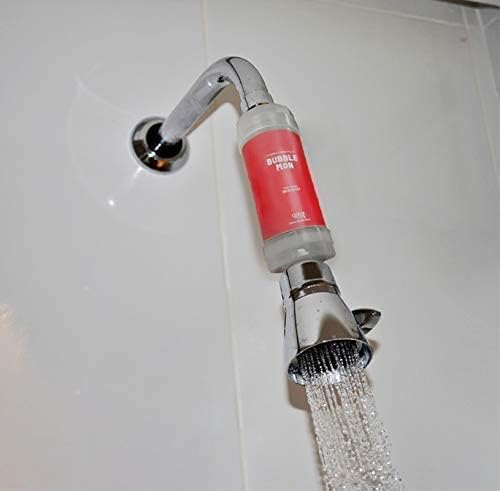 [Suitable for Any Shower Head] BUBBLEMON Vitamin C Shower Filter,Rose Scent,Made in Korea,Hard Water Softer,Chlorine Reduction,Aroma Therapy,Shower Head Filter for Skin and Hair,Easy Installation