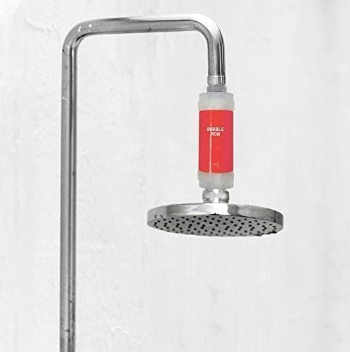 [Suitable for Any Shower Head] BUBBLEMON Vitamin C Shower Filter,Rose Scent,Made in Korea,Hard Water Softer,Chlorine Reduction,Aroma Therapy,Shower Head Filter for Skin and Hair,Easy Installation