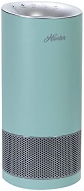 Hunter HP450UV Round Air Purifiers for Home, True HEPA Air Purifier Tower for Pets, Odors, Allergens, Smoke, Dust, VOC's. HEPA Air Purifiers for Bedroom and Small Room. Aqua Silver