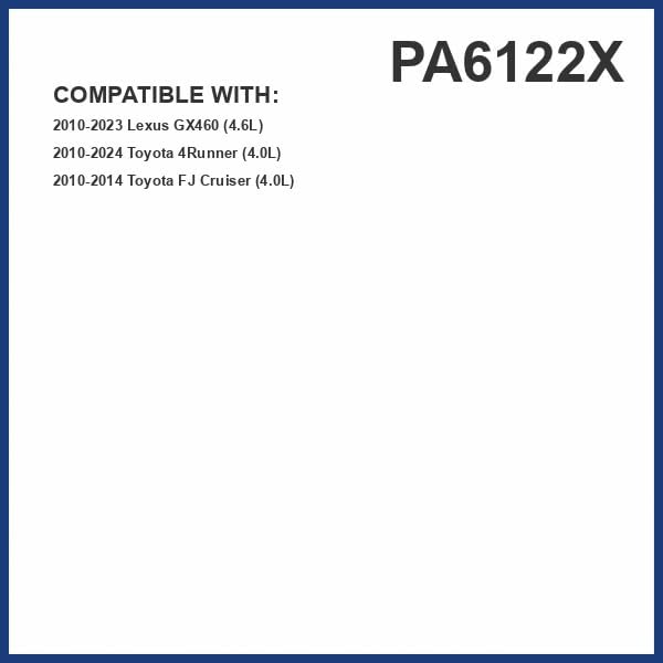 HIGHFLOW High Performance, Pre-Oiled Disposable Engine Air Filter PA6122X | Fits 2010-2024 Toyota 4Runner, 2010-2023 Lexus GX460, 2010-2014 Toyota FJ Cruiser