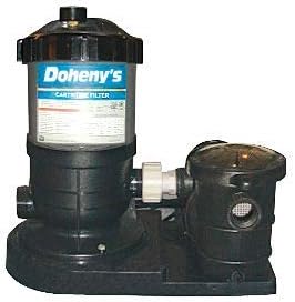 Doheny's Pool Pro Cartridge Filter System for Above-Ground Pools | 25 Sq. Ft. System with 3/4 HP Pump | Extra-Large Non-Woven Cartridge for Clear Water & Max Flow | Durable Thermoplastic | 115V/60Hz