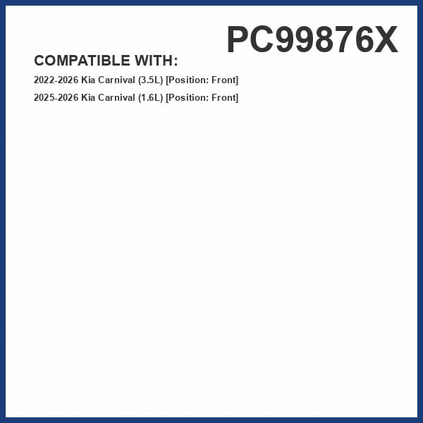 PureFlow Cabin Air Filter PC99876X | Fits 2022-2025 Kia Carnival, Front