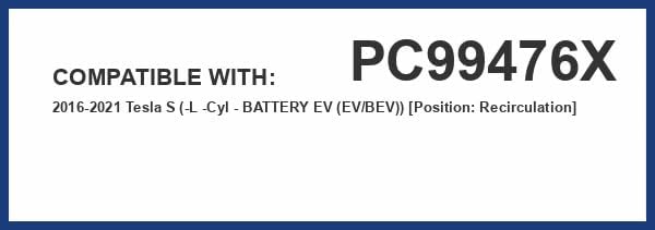 PureFlow Cabin Air Filter PC99476X | Fits 2016-2021 Tesla S, Recirculation