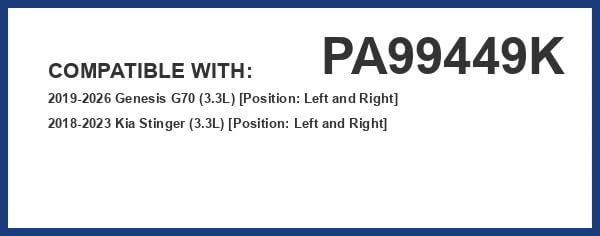 PG Engine Air Filter PA99449K | Fits 2019-2025 Genesis G70, 2018-2023 Kia Stinger, Left and Right
