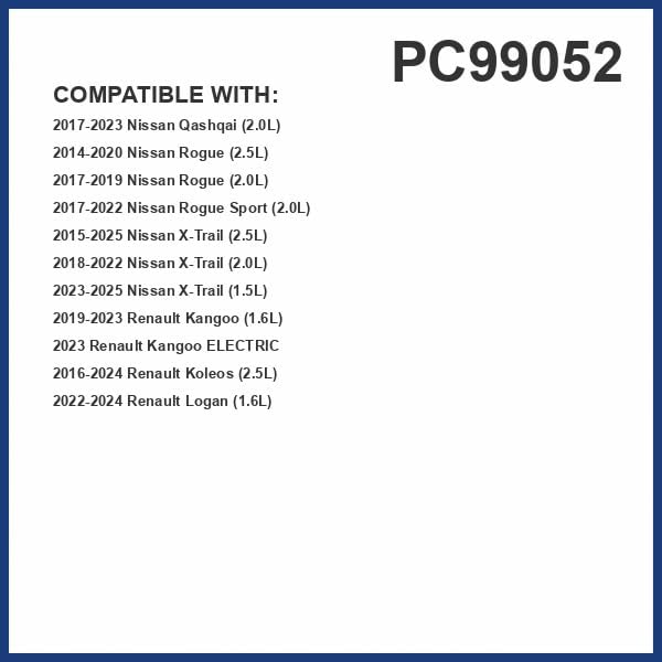 PG Cabin Air Filter PC99052 | Fits 2015-2025 Nissan X-Trail, 2016-2024 Renault Koleos, 2022-2024 Logan, 2014-2020 Nissan Rogue, 2017-2022 Rogue Sport, 2017-2023 Qashqai